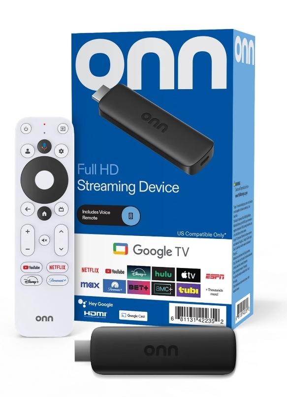 Walmart Onn streaming device with Google TV and voice remote